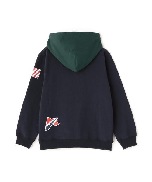 AVIREX（アヴィレックス）の「【KID'S】L/S ARCHLOGO COLOR HOOD PARKA/ キッズ アーチロゴフードパーカー（パーカー・キッズ・グレー系その他3/レッド/ネイビー・120/140/100）」の2枚目の写真