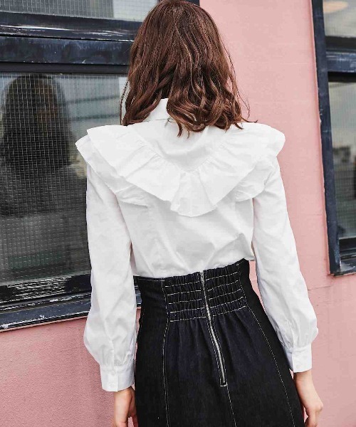 ラッフル フリルシャツ ブラウス AND COUTURE（アンドクチュール）の「ラッフルフリルシャツ