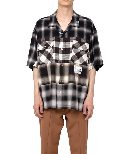 Maison MIHARA YASUHIRO（メゾンミハラヤスヒロ）の「4-Cuts H/S Check Shirt（シャツ/ブラウス・メンズ・マルチ/ブラック・48/46）」の11枚目の写真