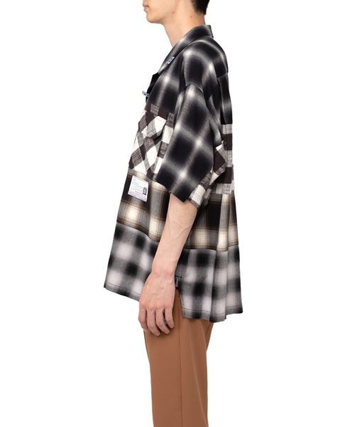 Maison MIHARA YASUHIRO（メゾンミハラヤスヒロ）の「4-Cuts H/S Check Shirt（シャツ/ブラウス・メンズ・マルチ/ブラック・48/46）」の12枚目の写真