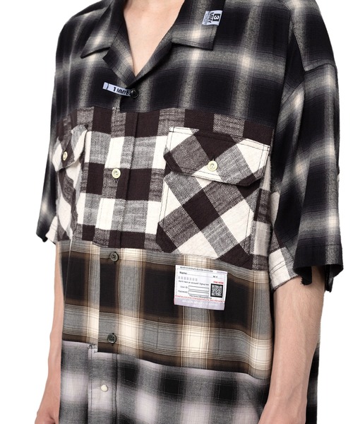 Maison MIHARA YASUHIRO（メゾンミハラヤスヒロ）の「4-Cuts H/S Check Shirt（シャツ/ブラウス・メンズ・マルチ/ブラック・48/46）」の3枚目の写真
