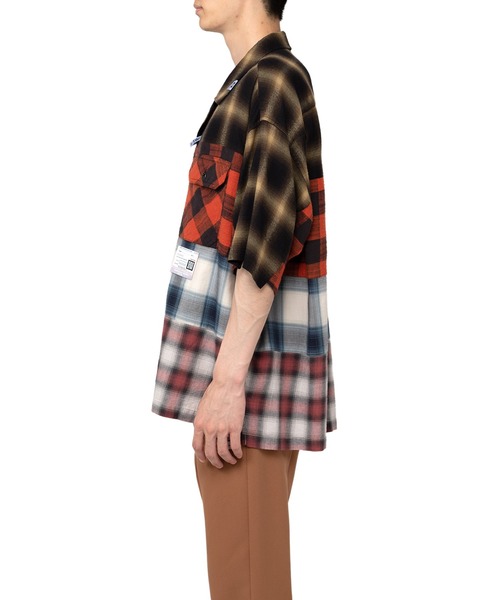 Maison MIHARA YASUHIRO（メゾンミハラヤスヒロ）の「4-Cuts H/S Check Shirt（シャツ/ブラウス・メンズ・マルチ/ブラック・48/46）」の5枚目の写真