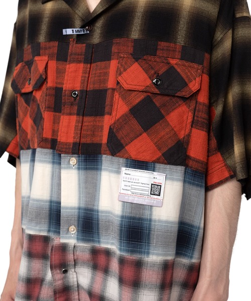 Maison MIHARA YASUHIRO（メゾンミハラヤスヒロ）の「4-Cuts H/S Check Shirt（シャツ/ブラウス・メンズ・マルチ/ブラック・48/46）」の8枚目の写真