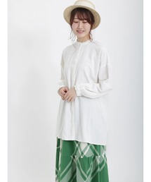 Samansa Mos2 | 襟レース前開きチュニック(チュニック)