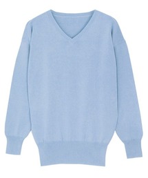 Pierrot（ピエロ）の「ネックが選べる綿100％ニット（ニット/セーター・レディース）」