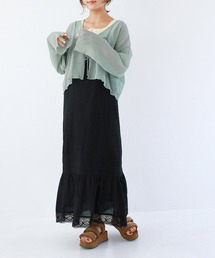 レースタックキャミワンピース