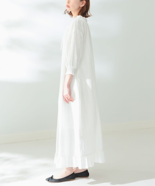 B:MING by BEAMS(ビーミングバイビームス)の「B:MING by BEAMS / スキッパー サッカー ワンピーズ(ワンピース・レディース・グリーン系その他/オフホワイト・FREE)」の16枚目の写真