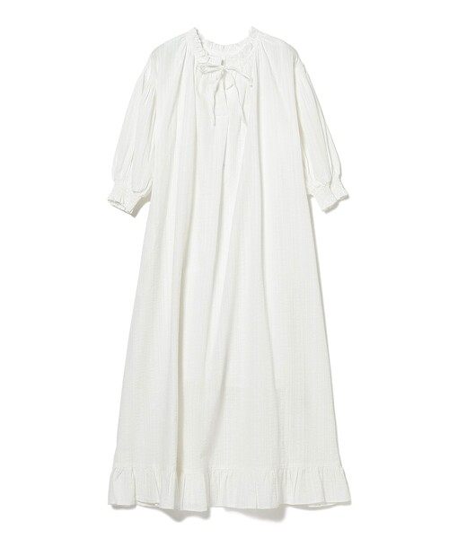 B:MING by BEAMS(ビーミングバイビームス)の「B:MING by BEAMS / スキッパー サッカー ワンピーズ(ワンピース・レディース・グリーン系その他/オフホワイト・FREE)」の22枚目の写真