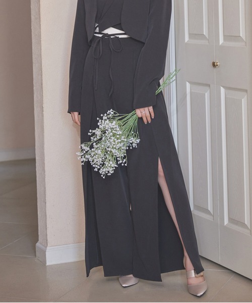 ANDGEEBEE（アンジービー）の「サイドスリットパンツ（その他パンツ・レディース・ブラック/グレー・MEDIUM/SMALL）」の2枚目の写真