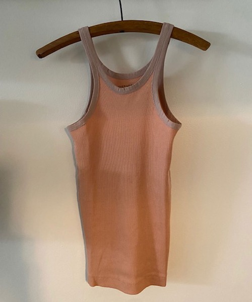 タンクトップ ノースリーブ 「overneath/オーバーニース」Rib Tank 026/コットンリブタンクトップ レディース OVERNEATH タンクトップ ノースリーブ 「overneath/オーバー