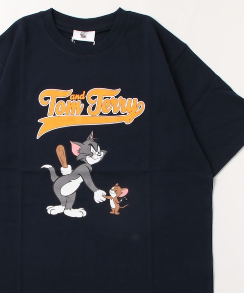 Tom&Jerry(トムアンドジェリー)の「Tom&Jerry/トムとジェリー ワンポイント刺繍 カレッジロゴ キャラクタープリント 半袖Tシャツ レディース メンズ(Tシャツ/カットソー・レディース・アッシュグレー/ブラック系その他/ブルー系その他/パープル系その他/ピンクベージュ/アッシュ/ホワイト系その他2/ホワイト系その他3/ホワイト系その他4/ブラック系その他2/パープル系その他2/ホワイト系その他/クリーム/ブルー/サックスブルー/ホワイト/グレー/パープル/ネイビー/ブラック・M/L/LL)」の14枚目の写真