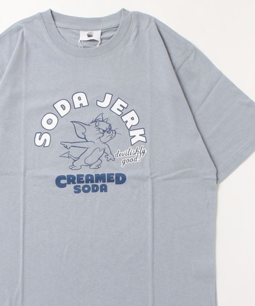 Tom&Jerry(トムアンドジェリー)の「Tom&Jerry/トムとジェリー ワンポイント刺繍 カレッジロゴ キャラクタープリント 半袖Tシャツ レディース メンズ(Tシャツ/カットソー・レディース・アッシュグレー/ブラック系その他/ブルー系その他/パープル系その他/ピンクベージュ/アッシュ/ホワイト系その他2/ホワイト系その他3/ホワイト系その他4/ブラック系その他2/パープル系その他2/ホワイト系その他/クリーム/ブルー/サックスブルー/ホワイト/グレー/パープル/ネイビー/ブラック・M/L/LL)」の15枚目の写真