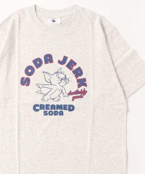 Tom&Jerry(トムアンドジェリー)の「Tom&Jerry/トムとジェリー ワンポイント刺繍 カレッジロゴ キャラクタープリント 半袖Tシャツ レディース メンズ(Tシャツ/カットソー・レディース・アッシュグレー/ブラック系その他/ブルー系その他/パープル系その他/ピンクベージュ/アッシュ/ホワイト系その他2/ホワイト系その他3/ホワイト系その他4/ブラック系その他2/パープル系その他2/ホワイト系その他/クリーム/ブルー/サックスブルー/ホワイト/グレー/パープル/ネイビー/ブラック・M/L/LL)」の12枚目の写真