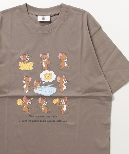 Tom&Jerry(トムアンドジェリー)の「Tom&Jerry/トムとジェリー ワンポイント刺繍 カレッジロゴ キャラクタープリント 半袖Tシャツ レディース メンズ(Tシャツ/カットソー・レディース・アッシュグレー/ブラック系その他/ブルー系その他/パープル系その他/ピンクベージュ/アッシュ/ホワイト系その他2/ホワイト系その他3/ホワイト系その他4/ブラック系その他2/パープル系その他2/ホワイト系その他/クリーム/ブルー/サックスブルー/ホワイト/グレー/パープル/ネイビー/ブラック・M/L/LL)」の20枚目の写真