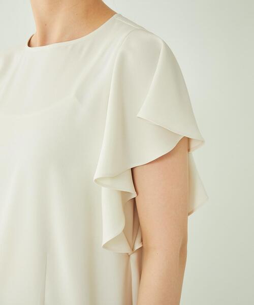フリルスリーブブラウス-マシンウォッシャブル-