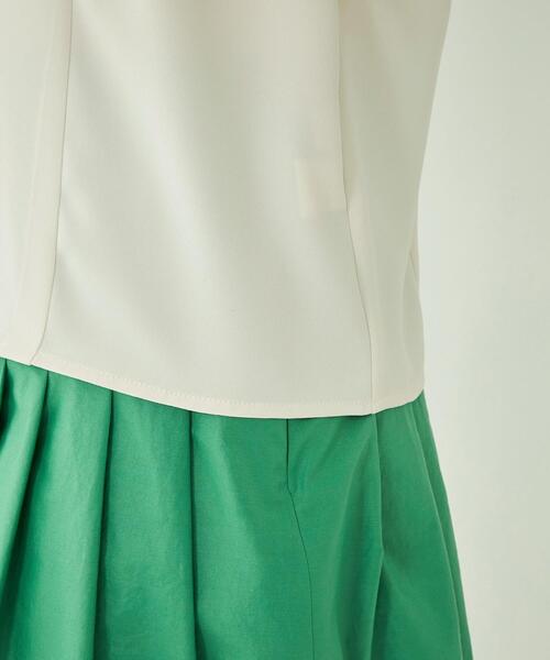 フリルスリーブブラウス-マシンウォッシャブル-