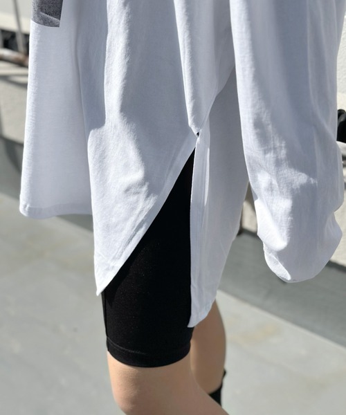 LVEU.(ラブユ.)の「Portrait print slit long sleeve T-shirt / ポートレートプリントスリットロンT(Tシャツ/カットソー・レディース・ブラック/ホワイト・FREE)」の10枚目の写真