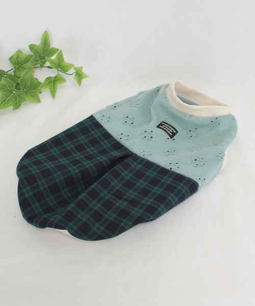 tone（トーン）の「犬服屋Ricky/犬服【M】ブルー系レースニット