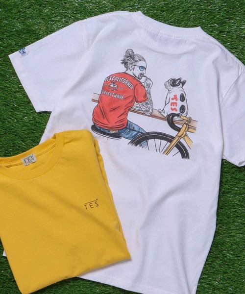 The Endless Summer（エンドレスサマー）の「TES MALIBU STAR T-SHIRT / Tシャツ（Tシャツ/カットソー・メンズ・イエロー/ホワイト/サーモンピンク・X-LARGE/SMALL/LARGE/MEDIUM）」の2枚目の写真