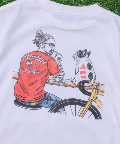 The Endless Summer（エンドレスサマー）の「TES MALIBU STAR T-SHIRT / Tシャツ（Tシャツ/カットソー・メンズ・イエロー/ホワイト/サーモンピンク・X-LARGE/SMALL/LARGE/MEDIUM）」の6枚目の写真