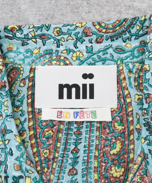 mii(ミー)の「【mii / ミイ】ハンドブロックプリント ペイズリーリネンシャツ(シャツ/ブラウス・メンズ・グリーン・FREE)」の13枚目の写真