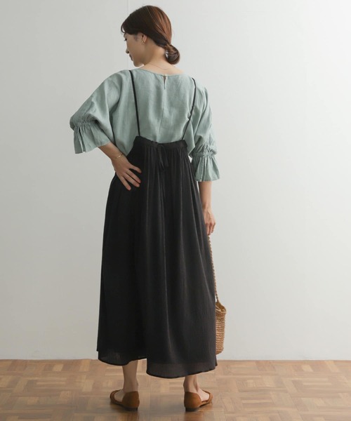 URBAN RESEARCH DOORS（アーバンリサーチドアーズ）の「コットン楊柳キャミワンピース（ワンピース・レディース・グレー系その他/スミクロ・MEDIUM）」の19枚目の写真