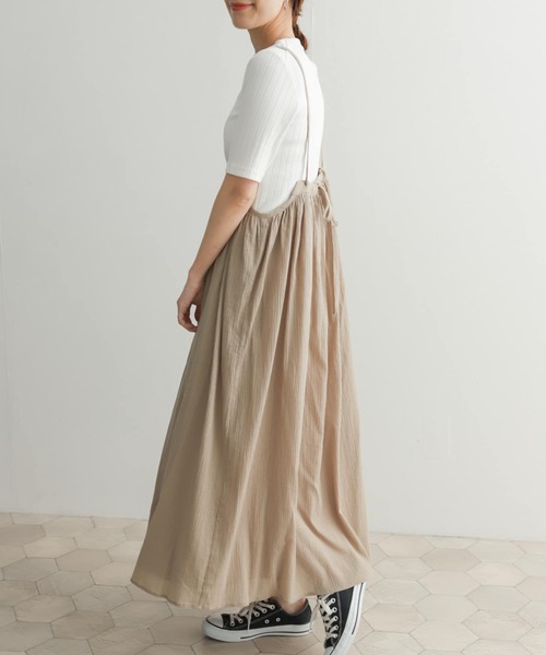 URBAN RESEARCH DOORS（アーバンリサーチドアーズ）の「コットン楊柳キャミワンピース（ワンピース・レディース・グレー系その他/スミクロ・MEDIUM）」の5枚目の写真