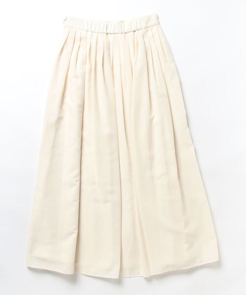 Te chichi(テチチ)の「リネン混スパンローンタックスカート(スカート・レディース・オフホワイト/イエロー/チャコール・MEDIUM/SMALL)」の4枚目の写真