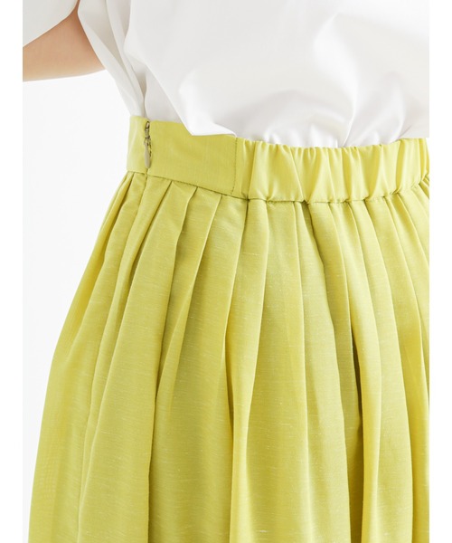 Te chichi(テチチ)の「リネン混スパンローンタックスカート(スカート・レディース・オフホワイト/イエロー/チャコール・MEDIUM/SMALL)」の13枚目の写真