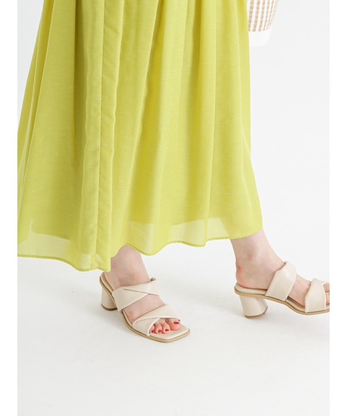 Te chichi(テチチ)の「リネン混スパンローンタックスカート(スカート・レディース・オフホワイト/イエロー/チャコール・MEDIUM/SMALL)」の15枚目の写真