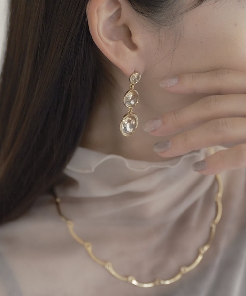 ear PAPILLONNER(イアパピヨネ)の「スリーツチメコインピアス(ピアス(両耳用)・レディース・ゴールド・FREE)」の7枚目の写真