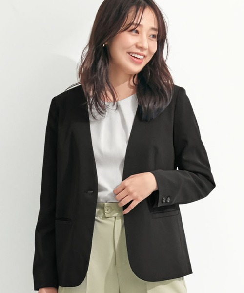 rag & bone 変形ノーカラージャケット　ブラック セール】ベーシックノーカラージャケット（ノーカラージャケット