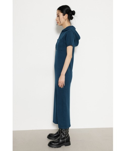 LAGUA GEM(ラグアジェム)の「POCKET HOODIE ロングワンピース(ワンピース・レディース・ライトブラック/ネイビー系1/杢グレー・SMALL/MEDIUM)」の9枚目の写真