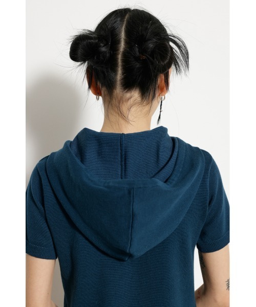 LAGUA GEM(ラグアジェム)の「POCKET HOODIE ロングワンピース(ワンピース・レディース・ライトブラック/ネイビー系1/杢グレー・SMALL/MEDIUM)」の6枚目の写真