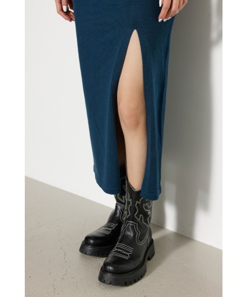 LAGUA GEM(ラグアジェム)の「POCKET HOODIE ロングワンピース(ワンピース・レディース・ライトブラック/ネイビー系1/杢グレー・SMALL/MEDIUM)」の5枚目の写真