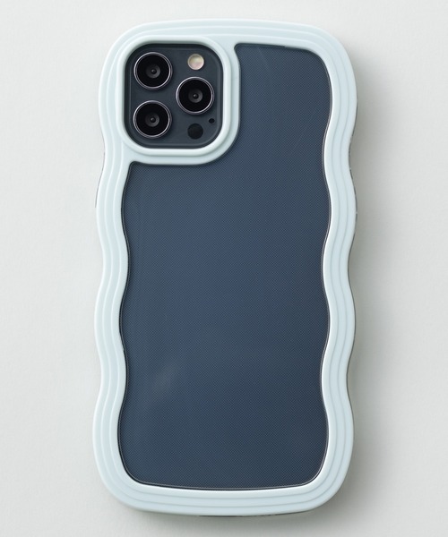 セール】パステル うねうね ウェーブフレーム iPhoneケース カバー 11