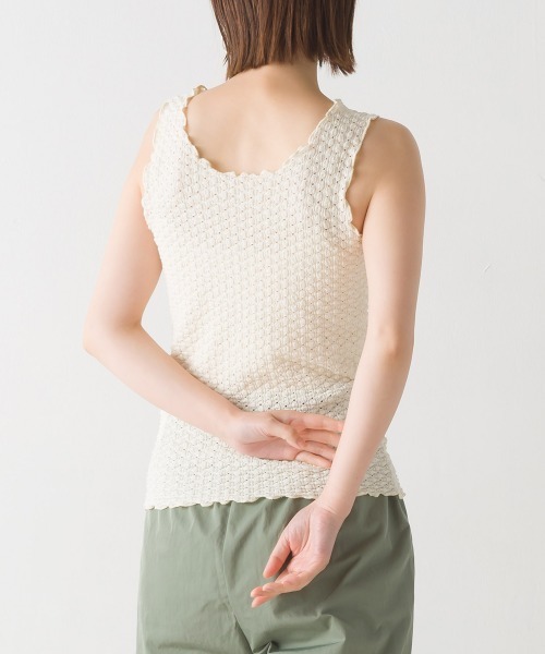 OMNES(オムネス)の「ポコポコワッシャーメロータンクトップ(タンクトップ・レディース・アイボリー/ブラック・FREE)」の21枚目の写真