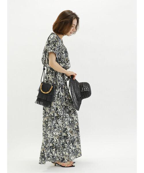 Te chichi（テチチ）の「ボタニカルプリントブラウス（シャツ/ブラウス・レディース・ネイビー/オフホワイト・F）」の6枚目の写真