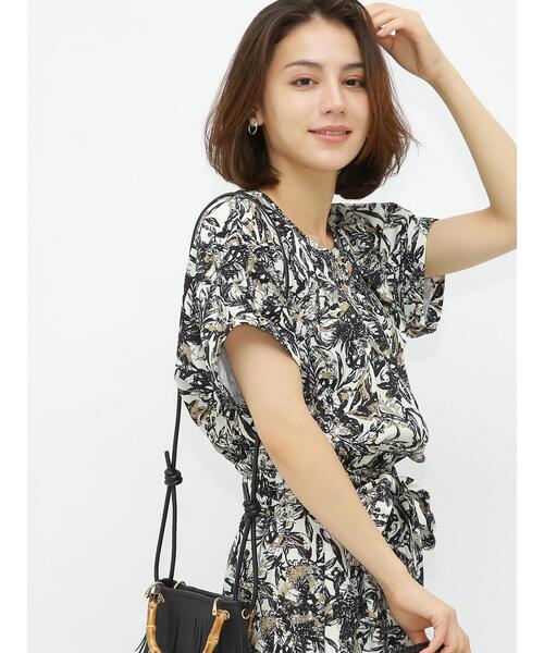 Te chichi（テチチ）の「ボタニカルプリントブラウス（シャツ/ブラウス・レディース・ネイビー/オフホワイト・F）」の8枚目の写真