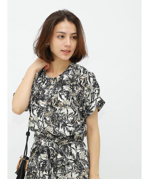 Te chichi（テチチ）の「ボタニカルプリントブラウス（シャツ/ブラウス・レディース・ネイビー/オフホワイト・F）」の9枚目の写真