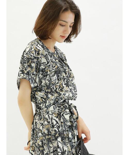 テチチ　ボタニカルプリント　シャツ　パンツ Te chichi（テチチ）の「ボタニカルプリントブラウス（シャツ