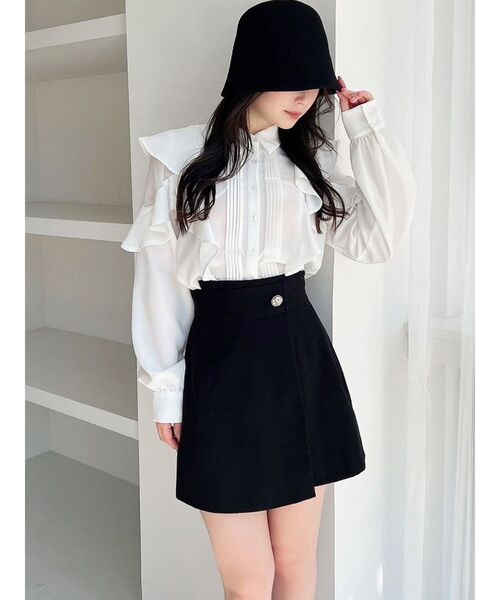 RESEXXY（リゼクシー）の「ウエストデザインスカパン（その他パンツ・レディース・その他1/グレー/ブラック・FREE）」の2枚目の写真