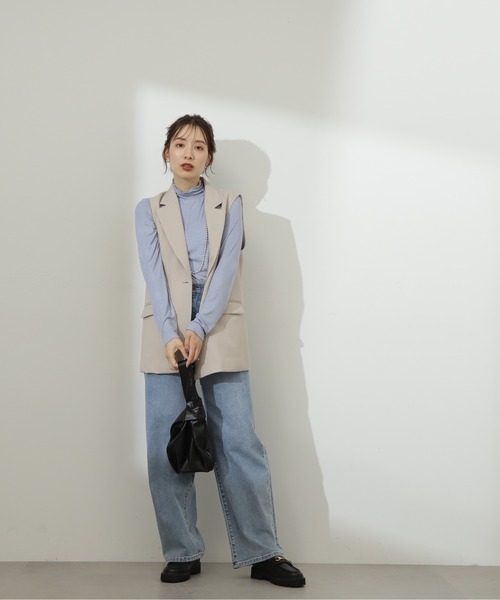 N.（N. Natural Beauty Basic）（エヌエヌナチュラルビューティーベーシック）の「◆ハイネックインナーカットソー（Tシャツ/カットソー・レディース・ブルー/オフホワイト/ブラック/グリーン・MEDIUM）」の8枚目の写真