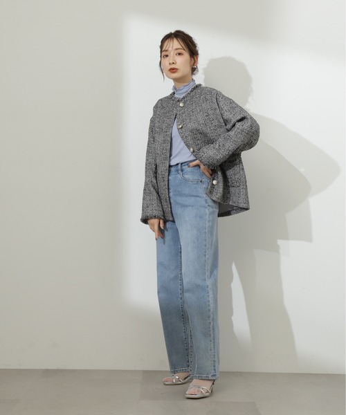 N.（N. Natural Beauty Basic）（エヌエヌナチュラルビューティーベーシック）の「◆ハイネックインナーカットソー（Tシャツ/カットソー・レディース・ブルー/オフホワイト/ブラック/グリーン・MEDIUM）」の9枚目の写真