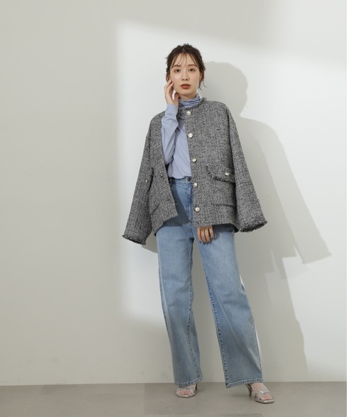 N.（N. Natural Beauty Basic）（エヌエヌナチュラルビューティーベーシック）の「◆ハイネックインナーカットソー（Tシャツ/カットソー・レディース・ブルー/オフホワイト/ブラック/グリーン・MEDIUM）」の10枚目の写真