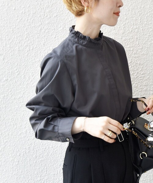 セール】SHIPS any:〈洗濯機可能〉フィブリル フリル リボン タイ