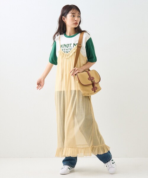 フリークスストア　板締め風キャミソールワンピース FREAK'S STORE（フリークスストア）の「板締め風プリント