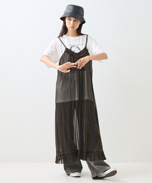 セール】シアー ラメ キャミワンピース（ワンピース）｜FREAK'S