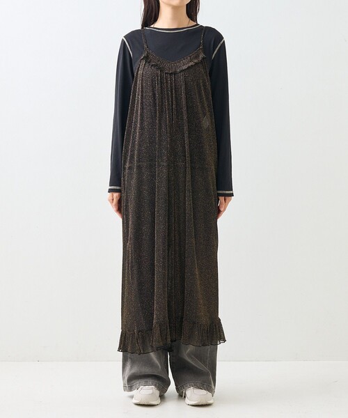 ブラックラメキャミワンピース セール】シアー ラメ キャミワンピース（ワンピース）｜FREAK'S STORE