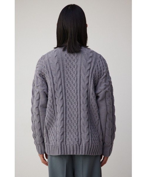 シェニールケーブルニットカーディガン（カーディガン/ボレロ）｜AZUL